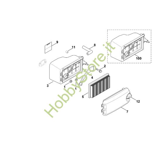 Picture of B - Filtro aria XT-800 (XT800-3088)